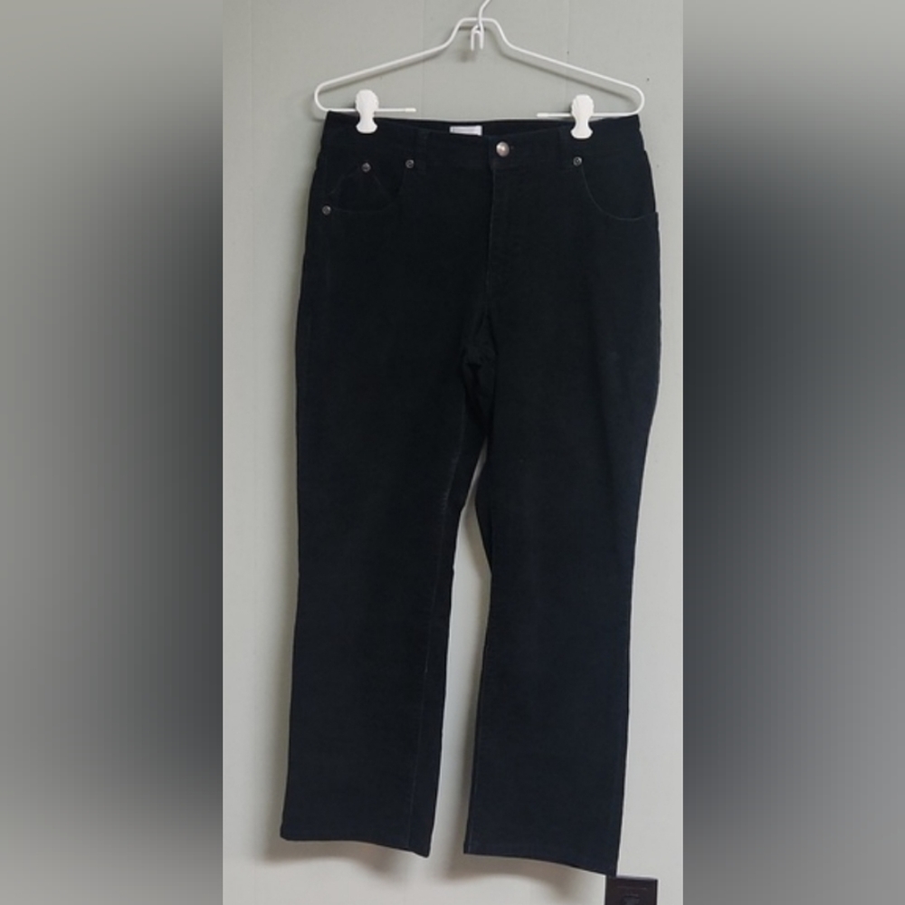 Chico's.  Size 6 Petite.  Black Corduroy.
